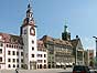 Bilder aus Chemnitz - Das Alte und das Neue Rathaus am Markt. [Fotograf: Reinhard Hll]